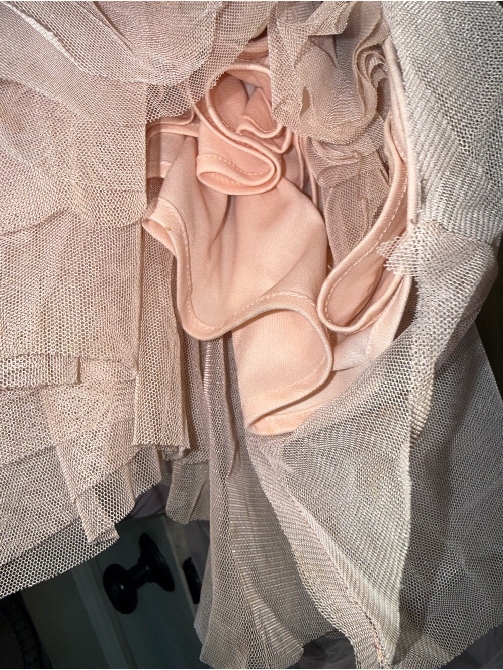 Xscape Blush Pink Beaded Mermaid Gown Formal Prom Evening Dress Size 8 - Picture 13 of 17